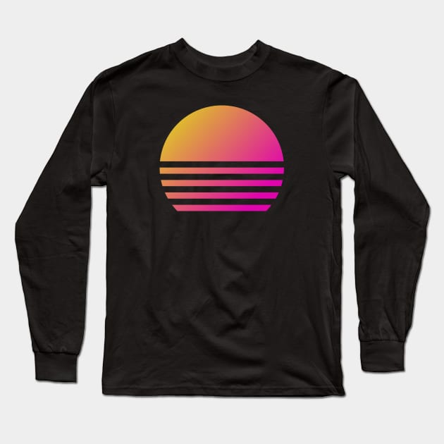 80s Sun Long Sleeve T-Shirt by Rubikia